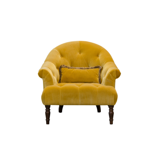 A&J Imogen Chair Velvet - Plush Turmeric